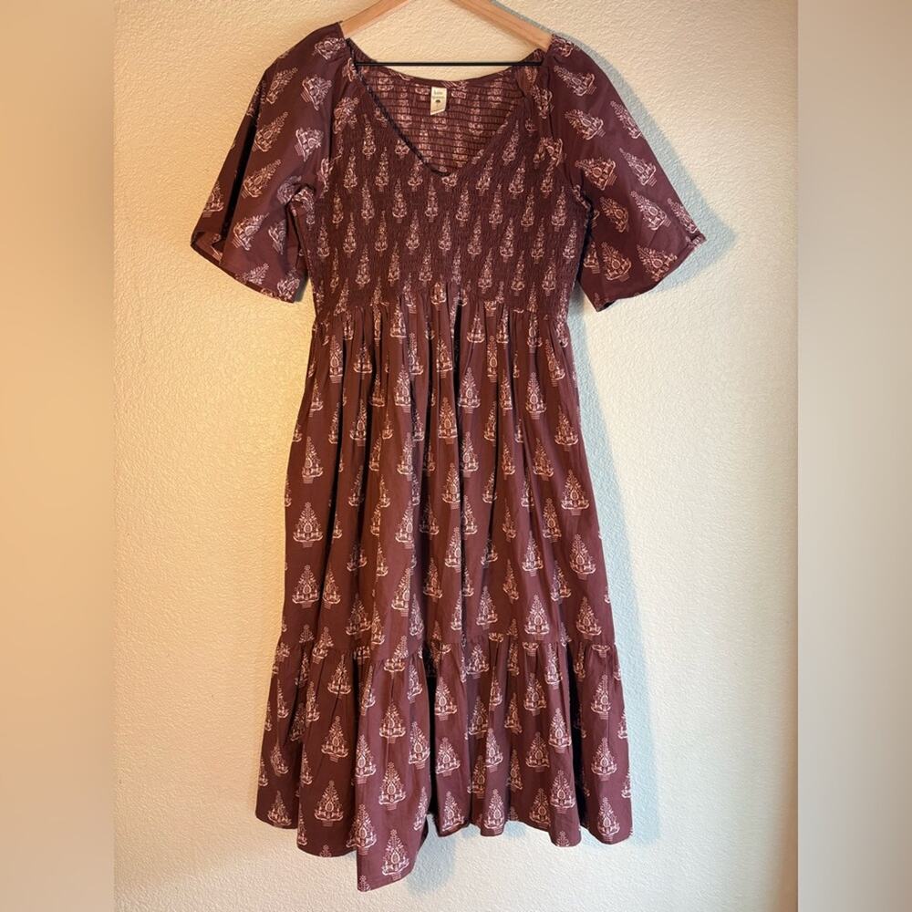 Kate Quinn Nordic Trees Rosette Midi Dress